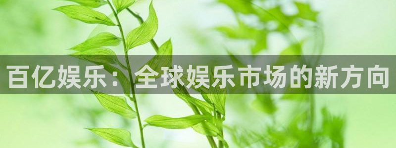 庄闲和游戏官网：百亿娱乐：全球娱乐市场的新方向